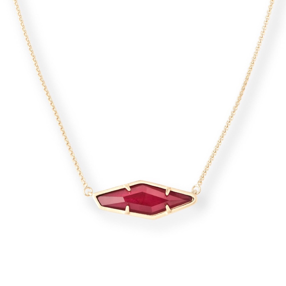 Burgundy Beth Gold Kendra Scott Necklace
